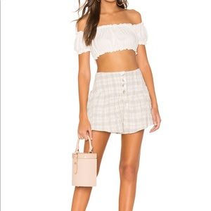 Revolve X Tularosa plaid Alanis shorts size S